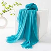 Plain Colors Grey Tassel Hijab Shawl Scarf