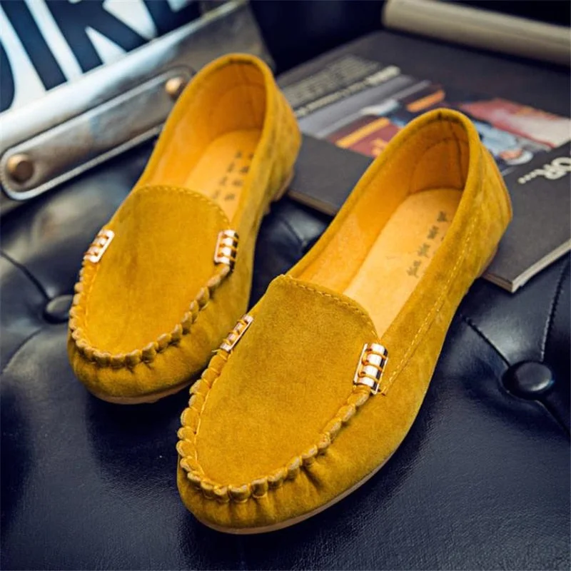  New Women's Casual Flat Shoes Spring And Autumn Flat Loafers Women's Shoes Fashion Non-Slip Soft Round-Toe Denim Flat Shoes