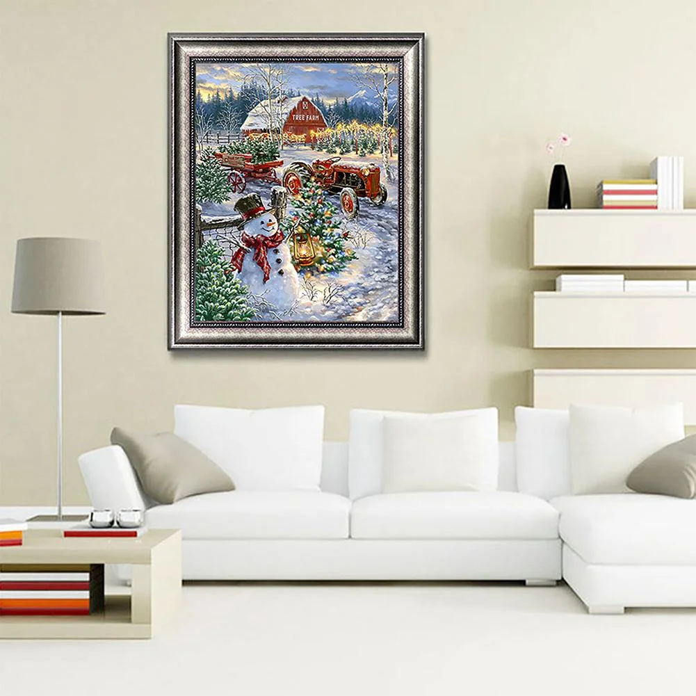 Diamond Painting - Full Round Drill - Snowman(30*40cm)