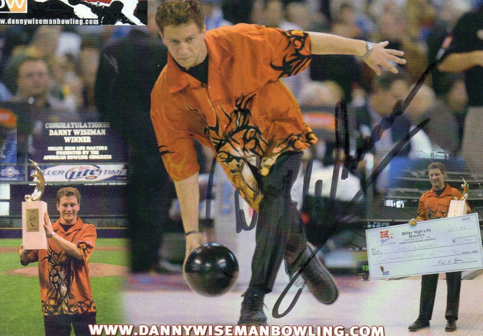 DANNY WISEMAN AUTOGRAPH, TEN-PIN BOWLS