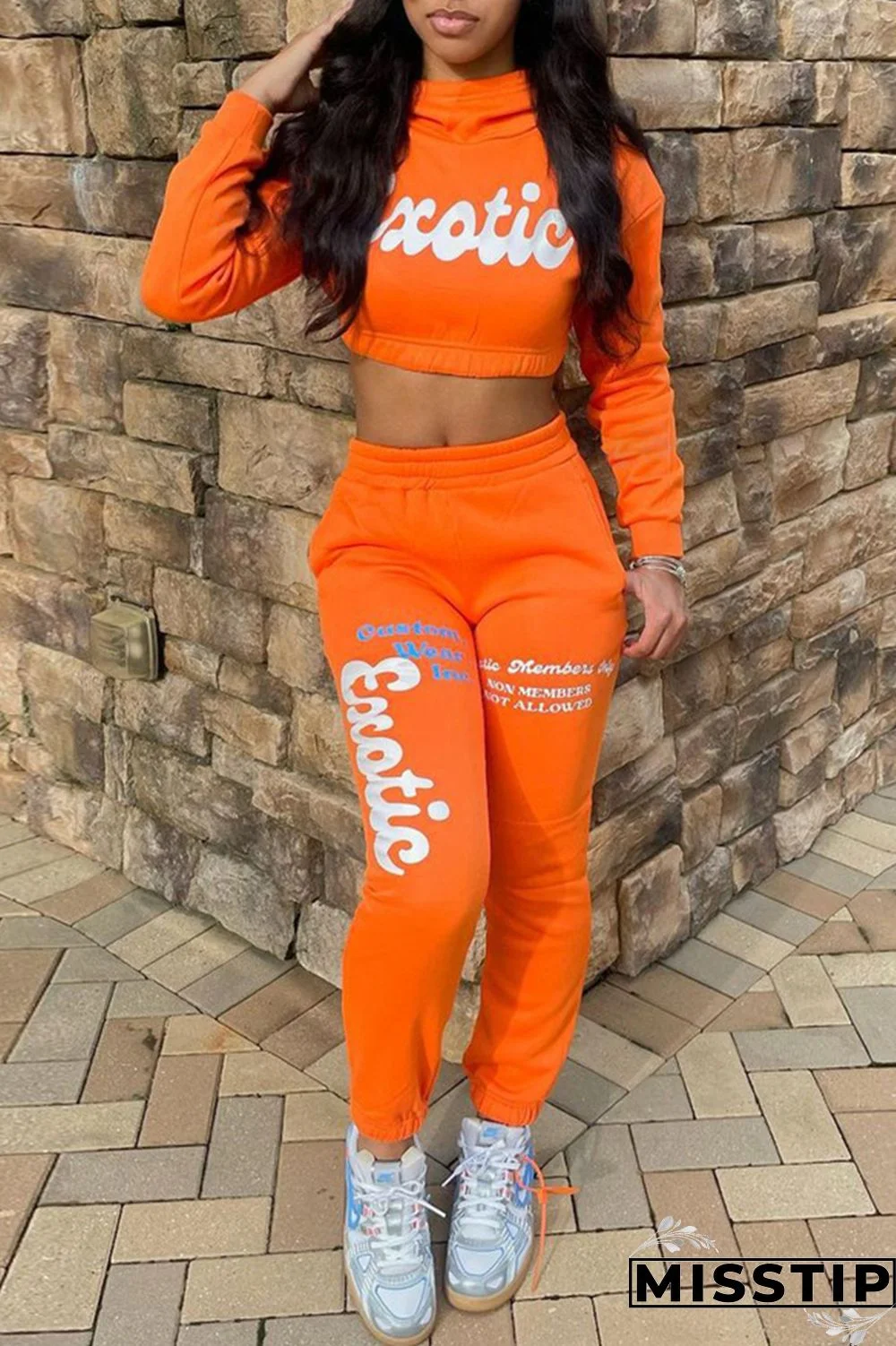 Black Fashion Casual Letter Print Basic Turtleneck Long Sleeve Two Pieces