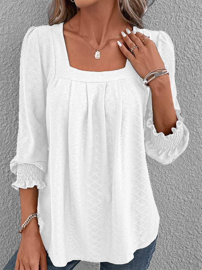 Women Long Sleeve V-neck Graphic Floral Printed Top