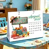 Diamond Art Painting 2027 Desk Calendar Non-Fading DIY Diamond Painting Calendar Ornament Multi Purpose DIY Resin Paintings Desks Kit for Office Home Interior Decoration (monthly festival)
