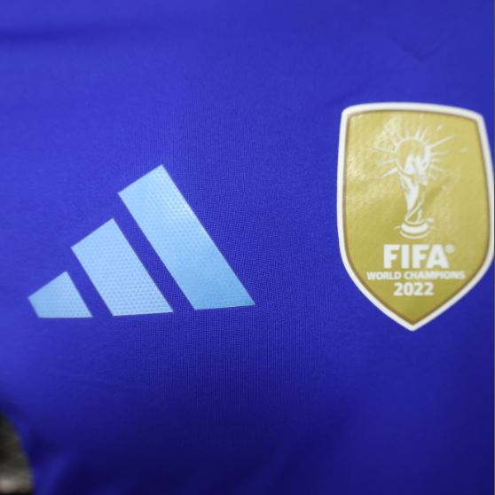 2024 Argentina Away Player Version With Champion Patch Football T-Shirt Thai Quality