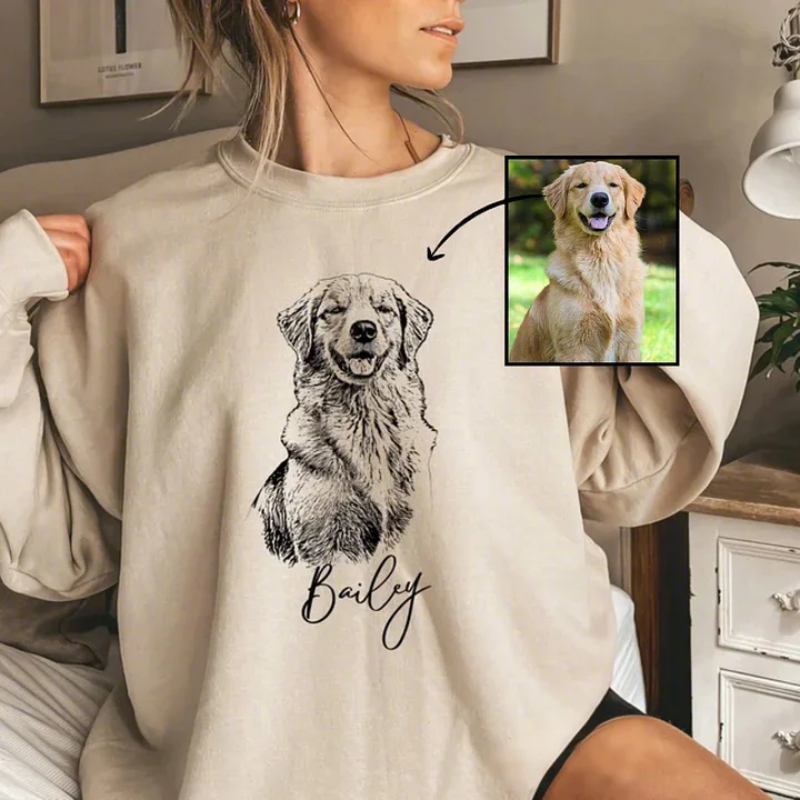 Custom Pet Sweatshirt from Photo,Dog Mom Gift, Christmas gift