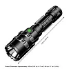 LED Flashlight 5 Modes Rechargeable Flashlight Waterproof Outdoor Portable Torch