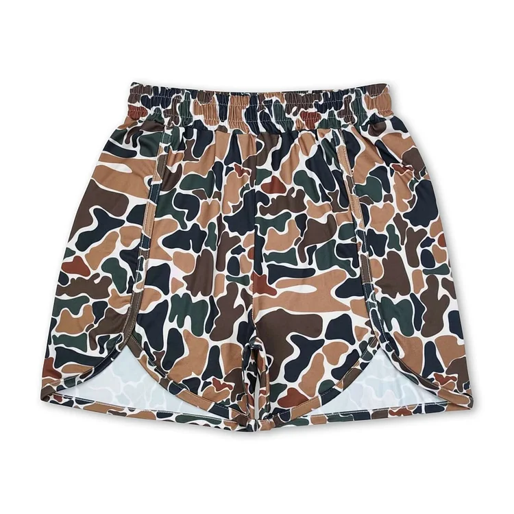 Grey camo adult women summer shorts