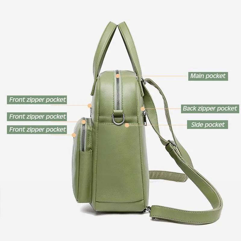 4 Way-use Classic Multi-pocket  Anti-theft Multifunctional CrossbodyBag