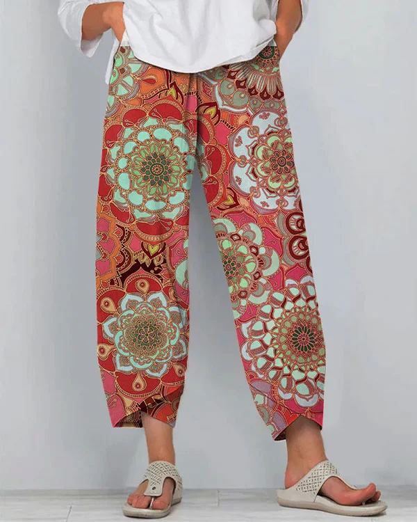 Women's Mandala Floral Casual Loosen Pants