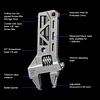 Titanium Alloy Mini Multi-Function Wrench, Adjustable Wrench With Hexagonal Head, EDC Keychain Screwdriver