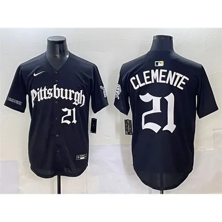 Youth Pittsburgh Pirates #21 Roberto Clemente Black 