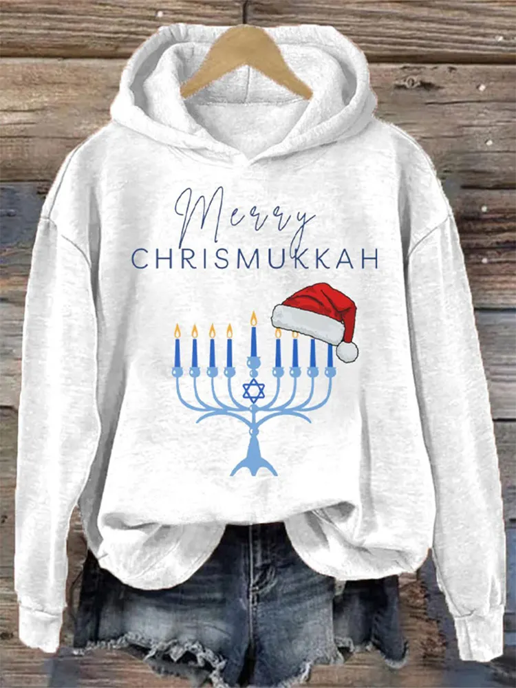 Women's Merry Chrismukkah Printed Sweatshirt