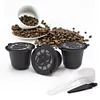 3pcs Refillable Reuse Coffee Capsule Filters for Nespresso Machine (Black)