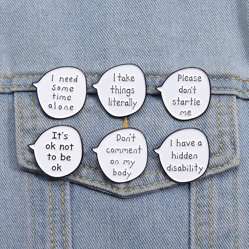 Cartoon Style Modern Style Letter Alloy Stamping Stoving Varnish Plating Women’s Brooches