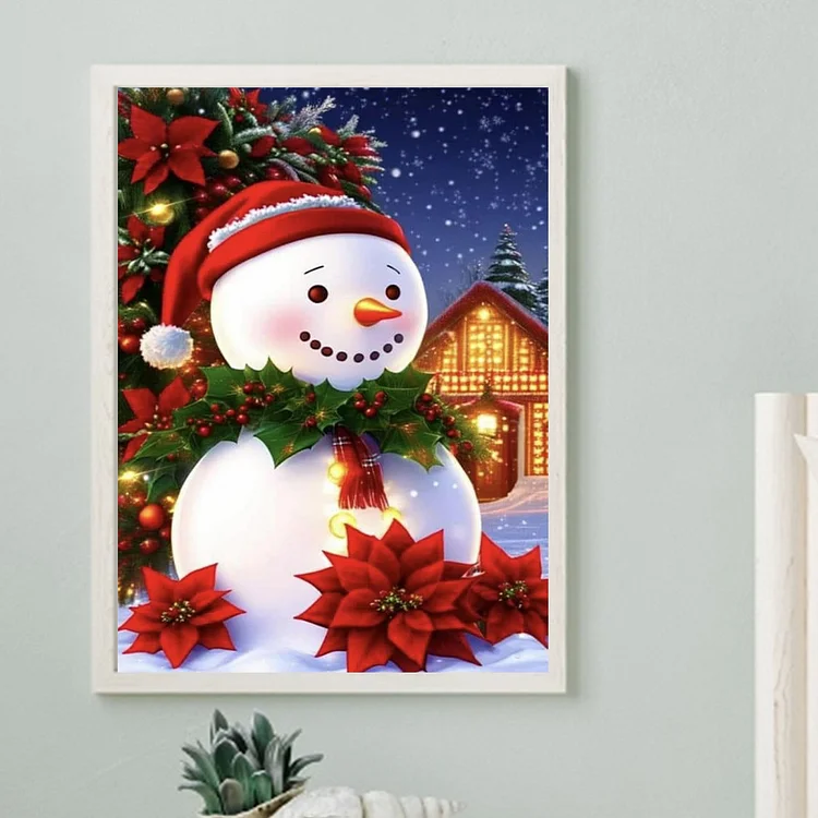 Christmas 6 PCS Diamond Painting Coasters Kits DIY Snowman 