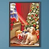 (40*60cm)Christmas Dog and Gifts - Full Round Drill Diamond Painting