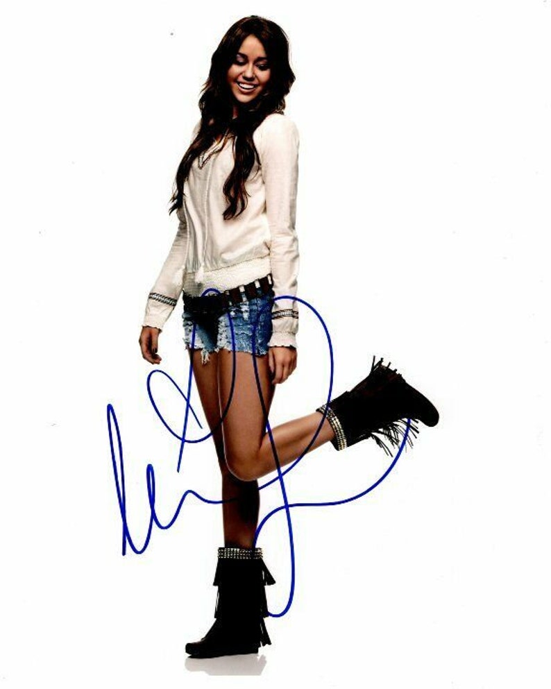 Miley cyrus signed autographed Photo Poster painting