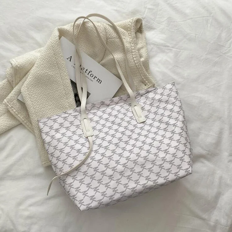 2021 Simple Design Casual Tote Bags Large Capacity Women Shoulder Bag Fashion Handbags Ladies Top-handle Shopping Bags