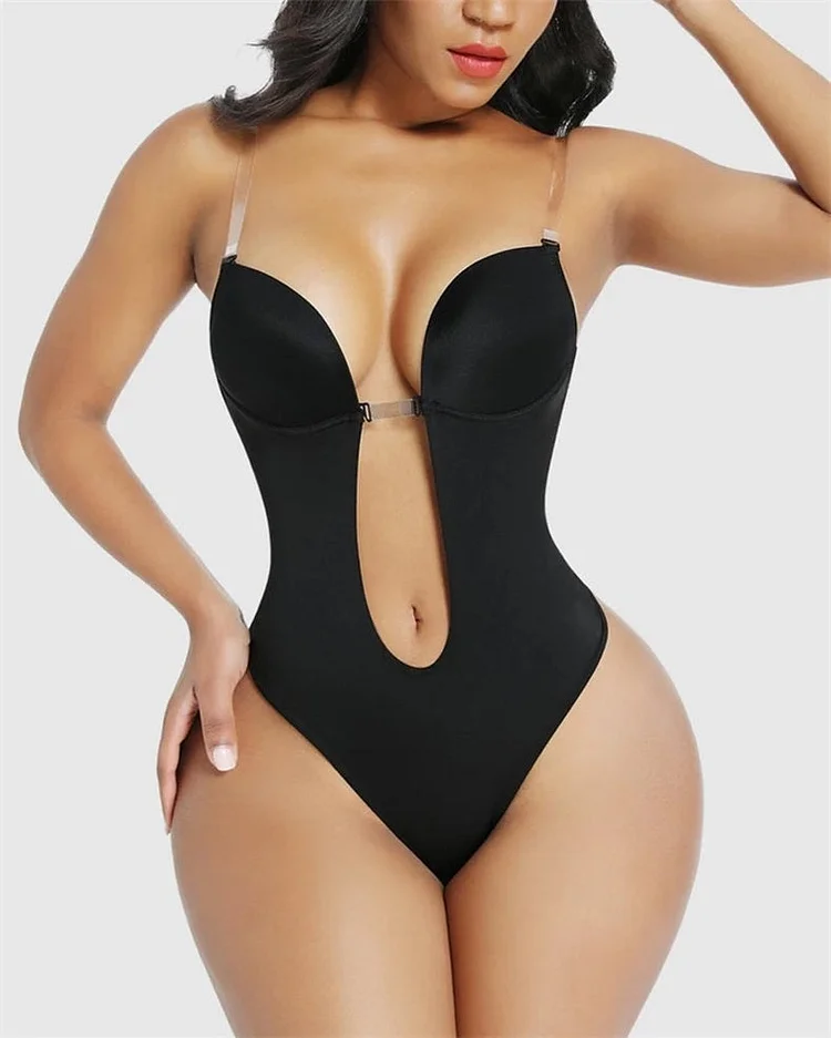 Shapershe Plunge Bra Thong Body Suit