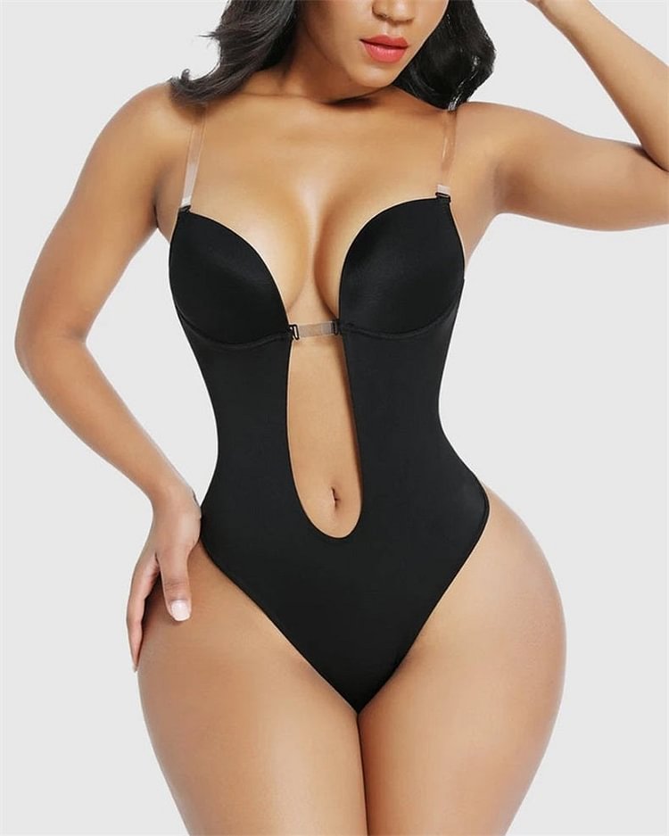 Shaper She Plunge Bra Thong Body Suit