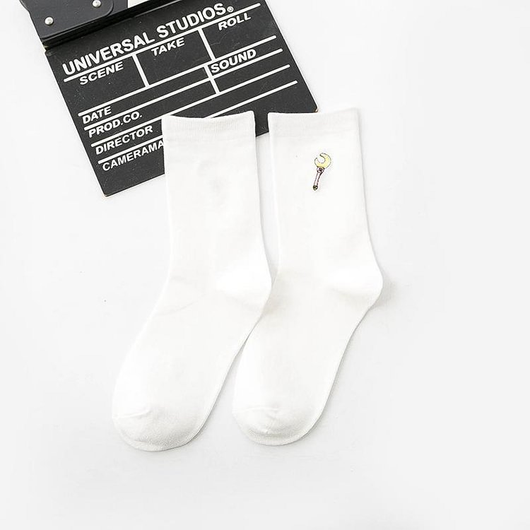 Sweet Embroidered Cotton Socks