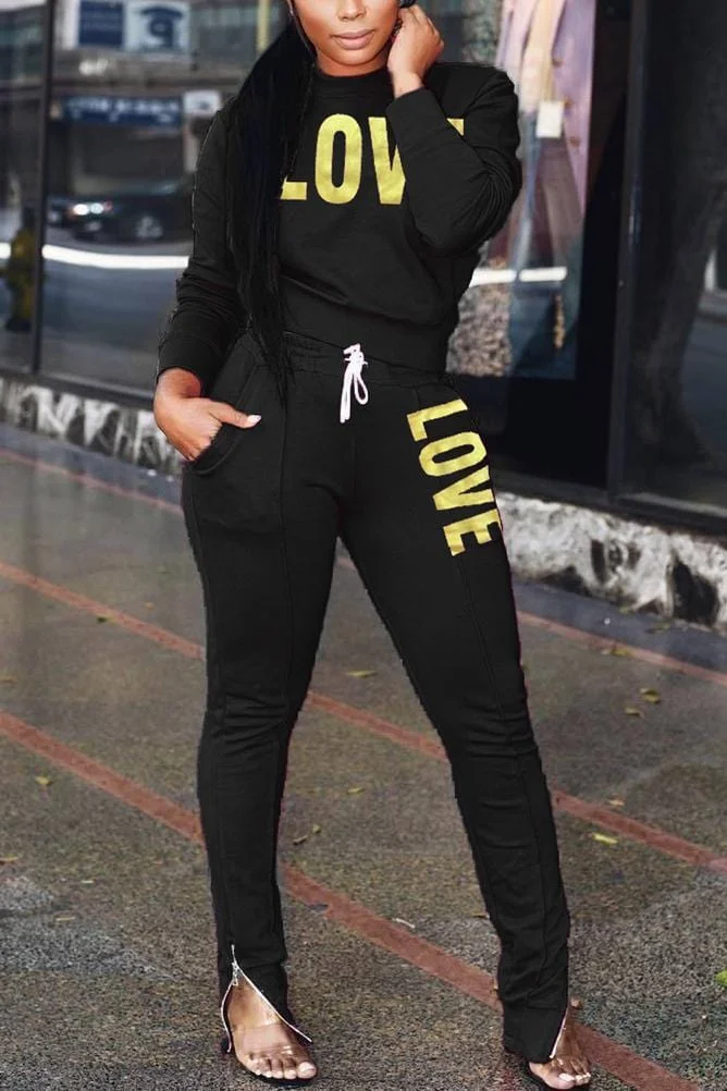 Fashion Sport Bandage Print Two Piece
