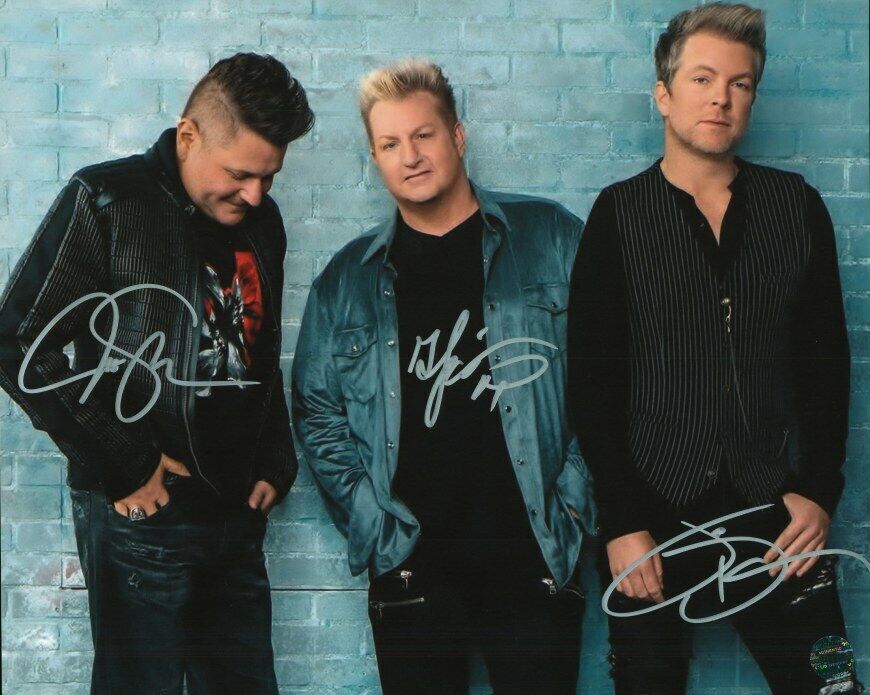 Rascal Flatts BY ALL 3 Autographed Original 8x10 Photo Poster painting LOA TTM