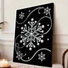 DIY Pearl Painting Snowflake for Home Wall Decor with Frame(40*30cm)