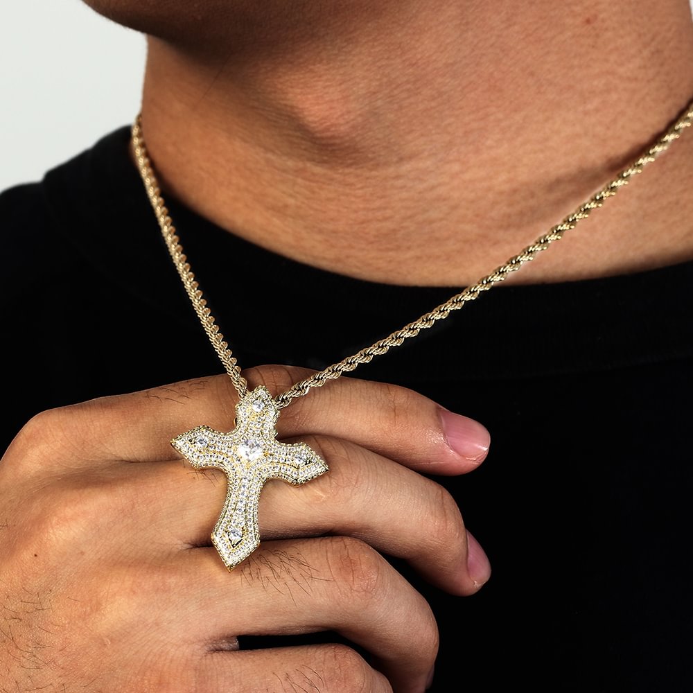 Royal Cross Men Rope Chain-VESSFUL