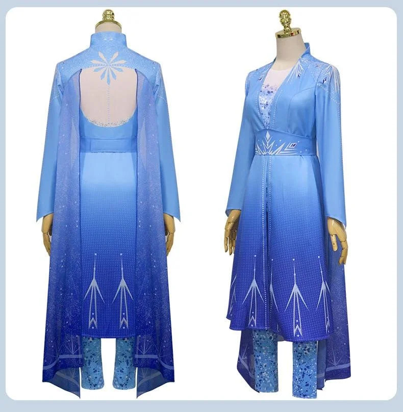 Adult FROZEN 2 Cos Suit Elsa Snow and Ice Princess Dress Queen Full Cosplay Costume for Women JQ-4043 Frozen Characters Costumes Adults
