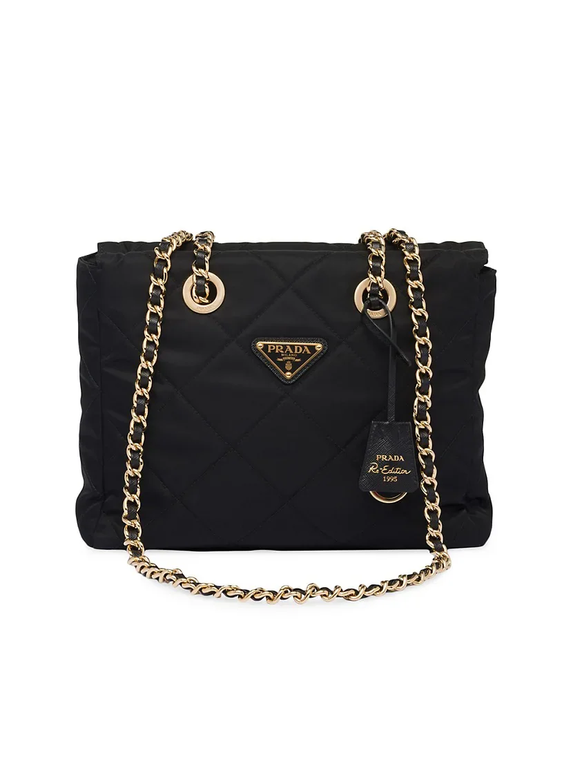 Prada Re-Nylon Tote Bag black