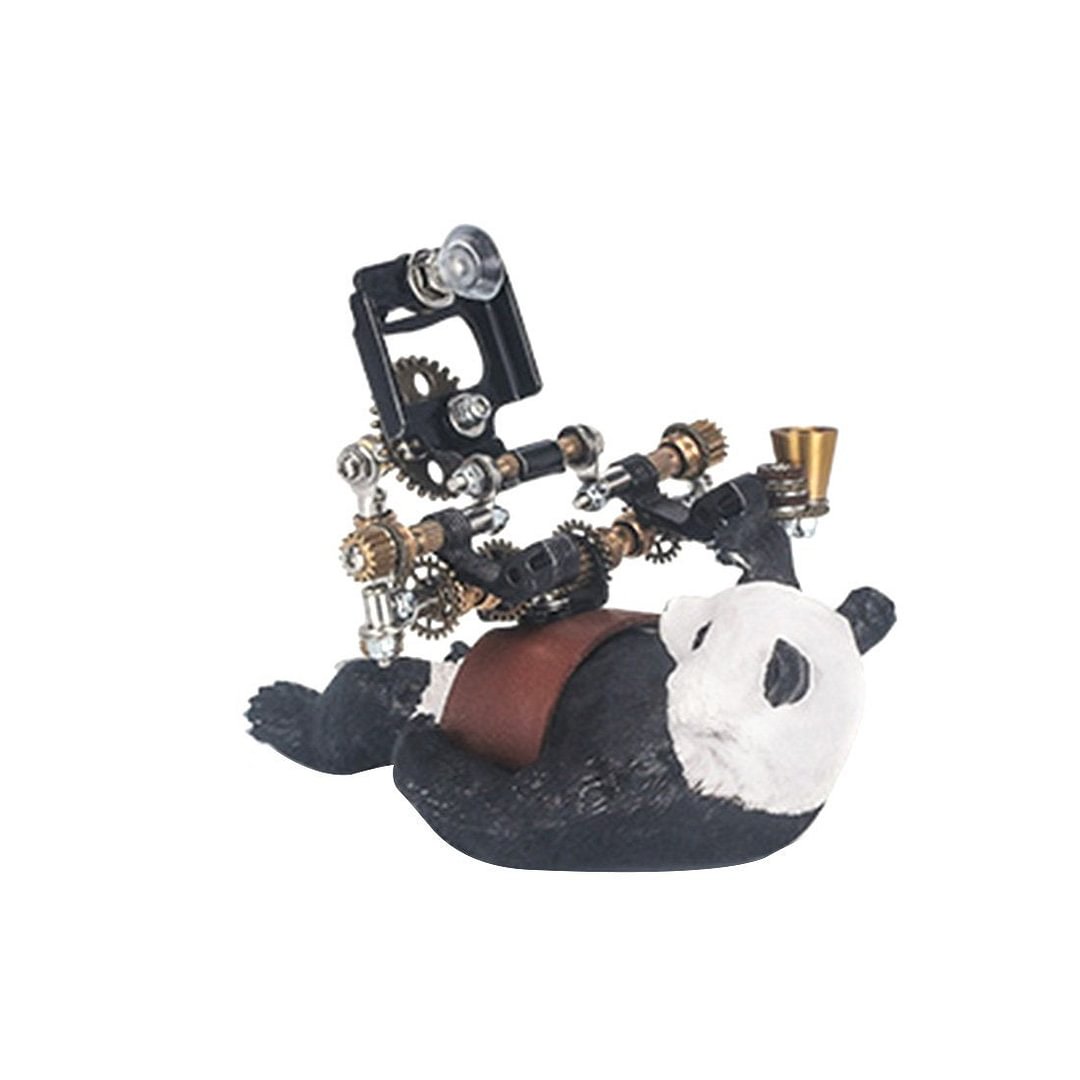 129Pcs DIY Assembling 3D Metal Panda Model Kit Phone Holder,okpuzzle,3dpuzzle,puzzle shop,puzzle store