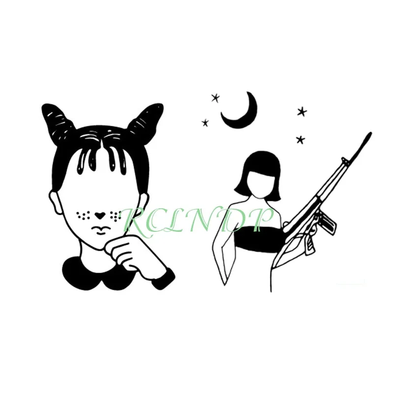 Waterproof Temporary Tattoo Sticker old school sexy love heart pattern Fashion Small Art Flash Tatto Fake Tatoo for Women Men