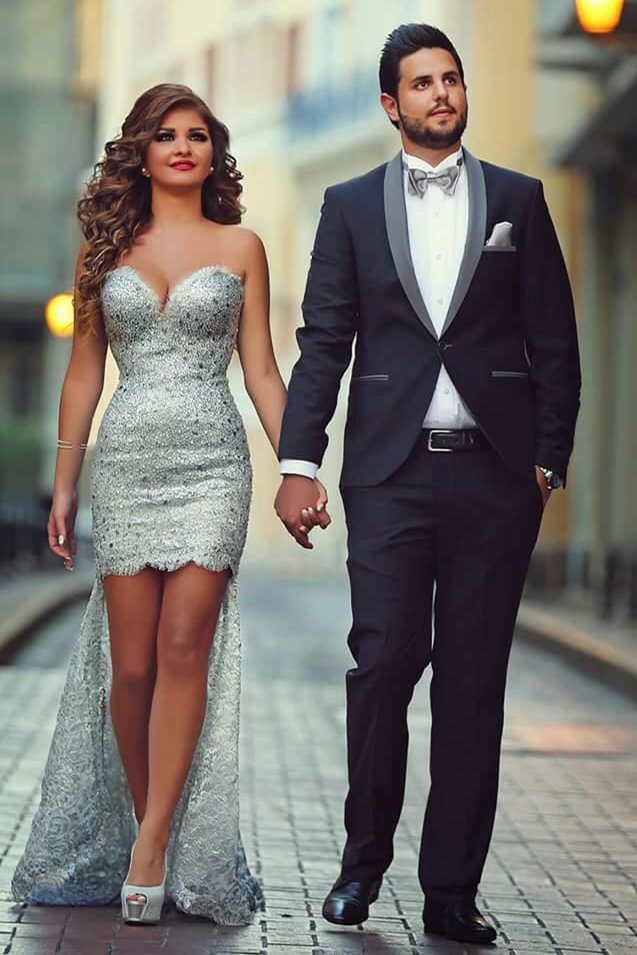 Formal Two Pieces Black Shawl Lapel Designer Wedding suits For Men | Ballbellas Ballbellas