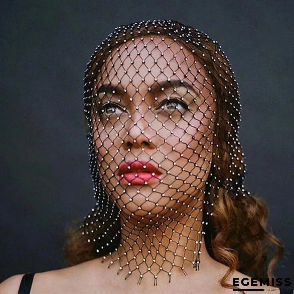 Black Fashion Cutout Face Protection Headkerchief | EGEMISS