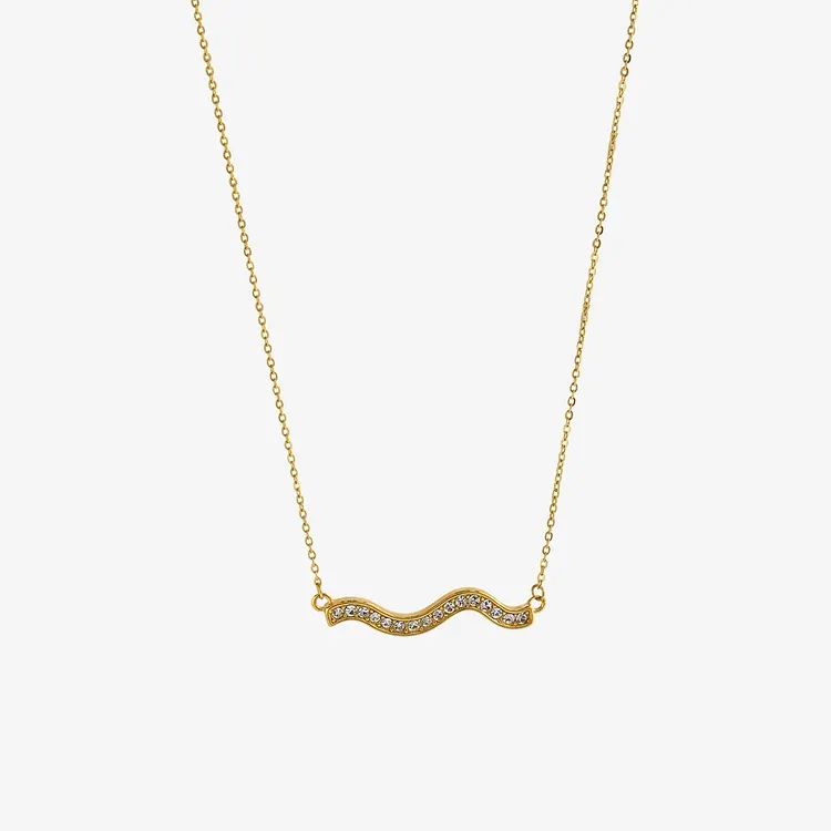 For Self - Me To Me Diamond Curve Necklace
