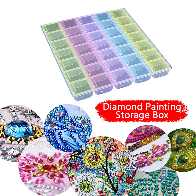 12 Grids Diamond Painting Box Embroidery Rhinestone Beads Storage Organizer