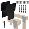 [US Local Warehouse] 2 Pack Pergola Brackets 6x6 (Actual 5.5x5.5in) Posts Caps Tie Brackets Galvanized Steels Gazebo Hardware Kit for Gazebos Deck & Porch Post To Beam