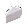 10 Pack | 4"x2.5" White Single Slice Triangular Cake Boxes with Scalloped Top, Party Favor Gift Box