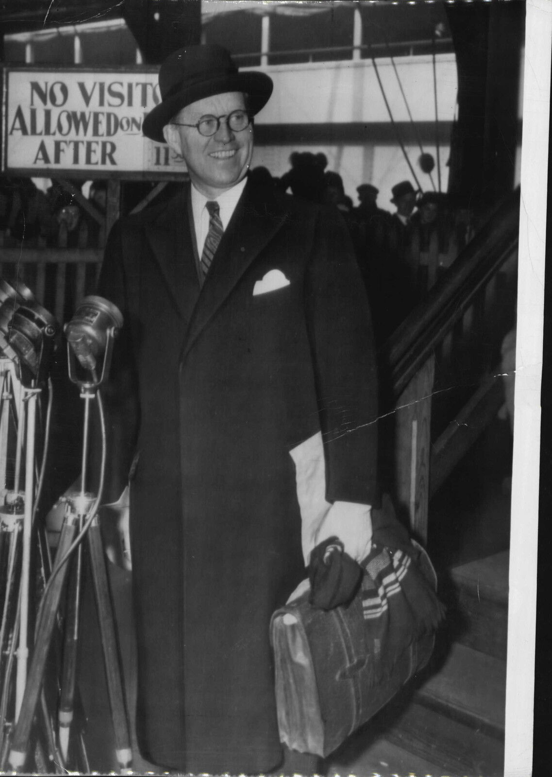 1940's Ambassador Joseph P. Kennedy returns Great Britain Press Photo Poster painting