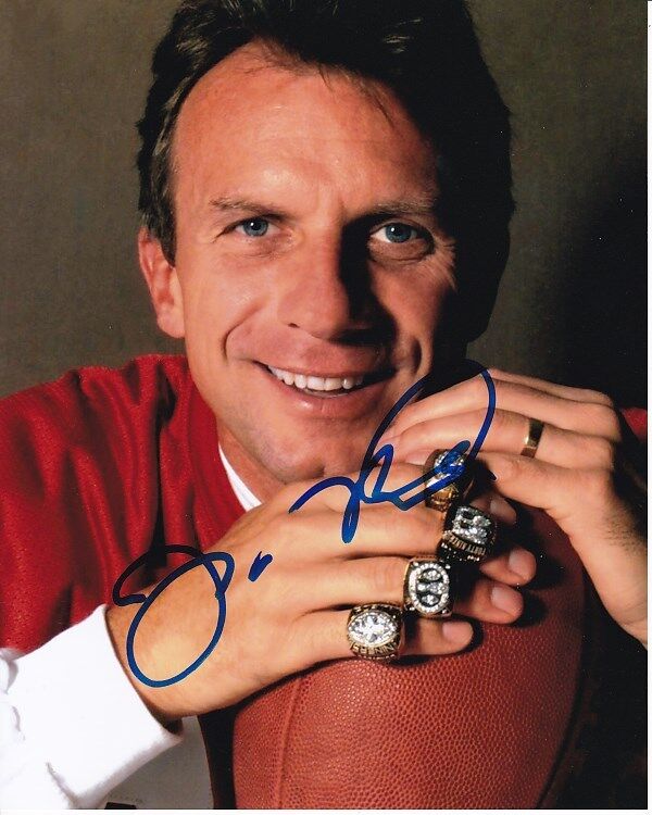 JOE MONTANA Signed Autographed SAN FRANCISCO 49ERS SUPERBOWL RINGS Photo Poster painting