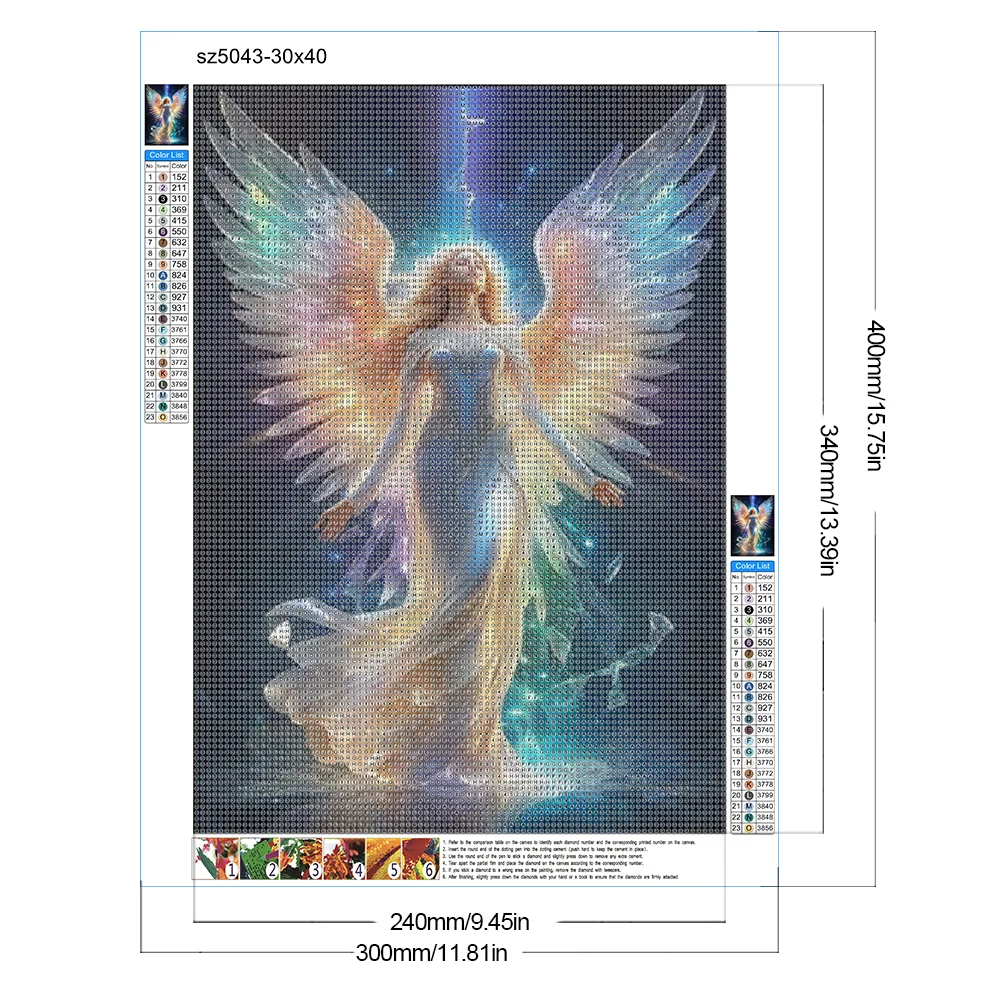 Diamond Painting - Full Round Drill - Winged Angel(Canvas|30*40cm)