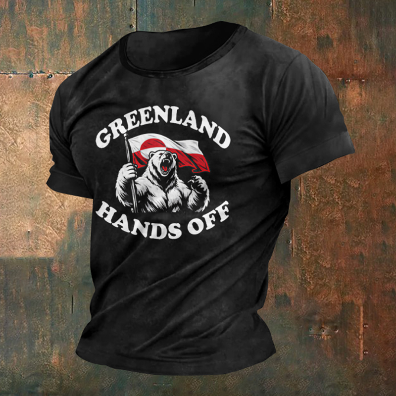Men's Greenland Short Sleeve Crew Neck Casual T-shirt artswardrobe