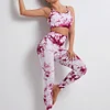 Gioiacombo&trade; Pantaloni da allenamento da yoga con stampa tie-dye senza cuciture da donna