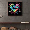 Mon c&oelig;ur bat la chamade comme un chiot bricolage complet bricolage 5d rond pierre-pierre, kits de peinture diamants 40*40 cm, peintures &agrave; points de diamant, arts visuels cr&eacute;atifs pour adultes/d&eacute;butants, d&eacute;coration int&eacute;rieure