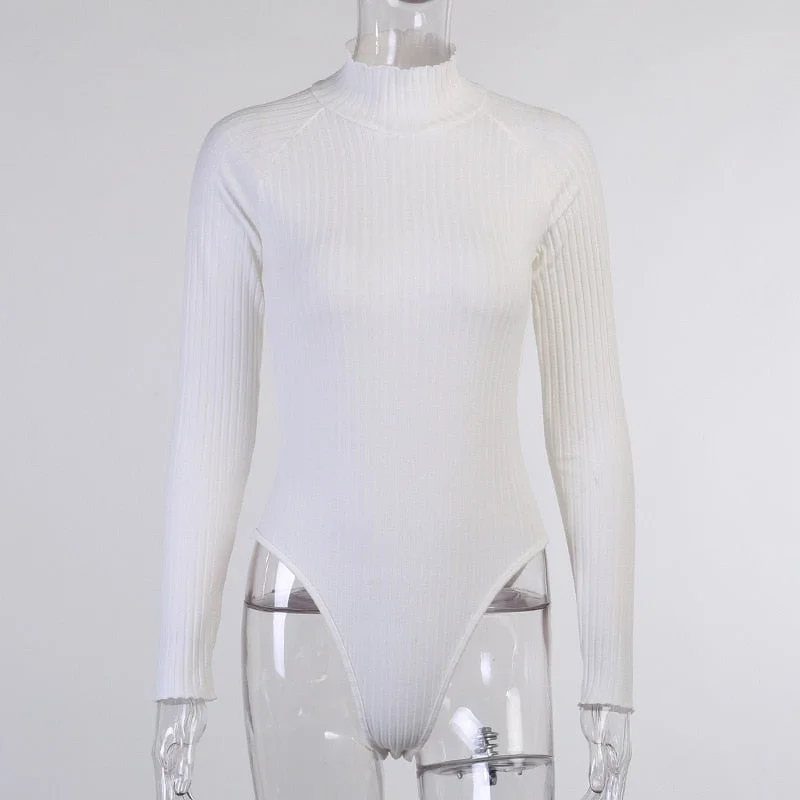 2021 Spring Bodysuit Women Long Sleeve Roll Turtleneck Warm Bodies for ...