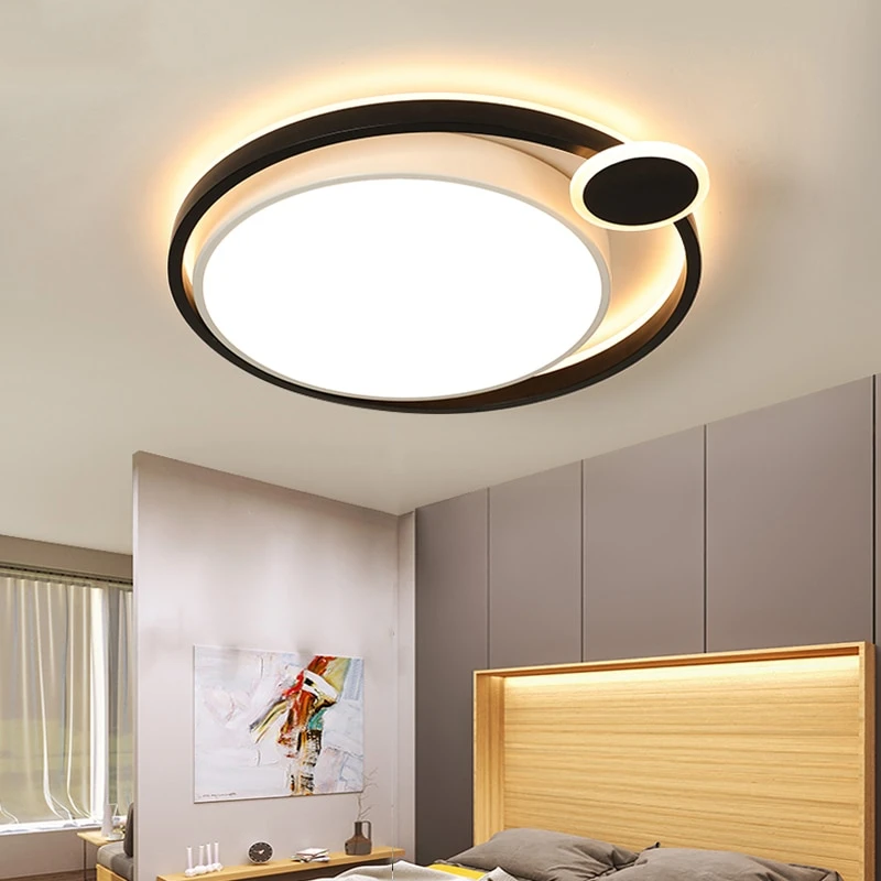 Round Led Ceiling Light With Remote Control Acrylic Lamp Ceiling For Bedroom Flush Mount Modern  Home Decoration Luminaire