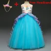 Unicorn Flower Girl Dress Wedding Party Rainbow Tutu Gown Birthday Dresses - honeylives