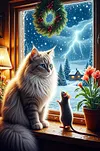 Luxury AB Velvet Diamond Painting Kit - Cat
