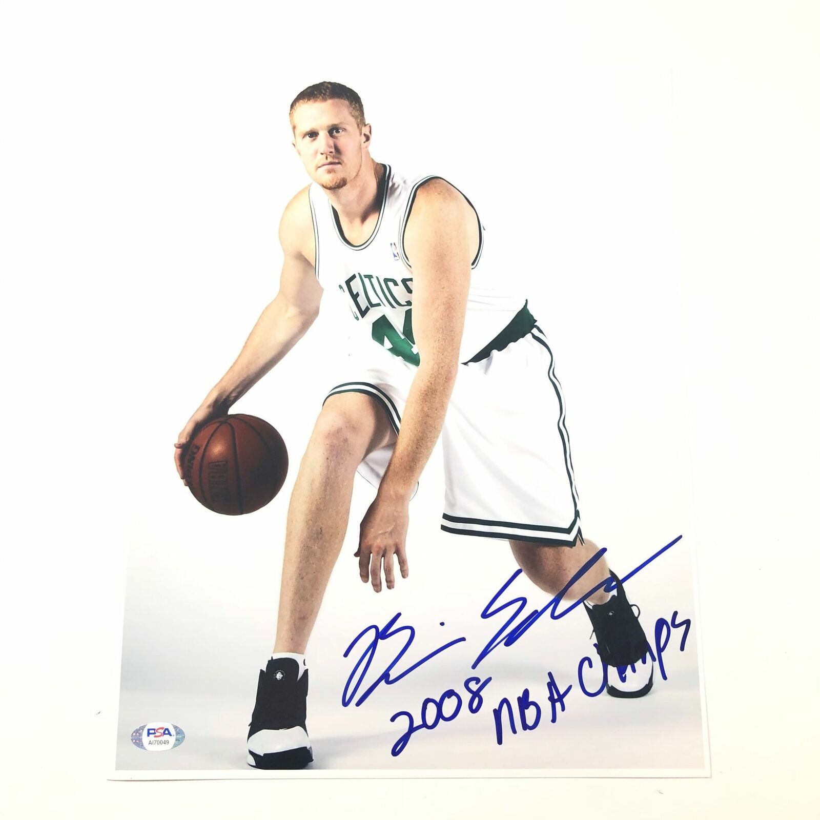 Brian Scalabrine signed 11x14 Photo Poster painting PSA/DNA Boston Celtics Autographed